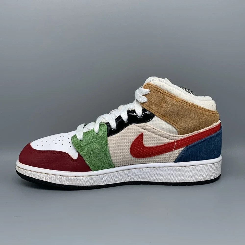 Jordan‎ 1 Mid SE Multi-Color Basketball Shoes DR6957-100 Mens 7Y Women's 8.5